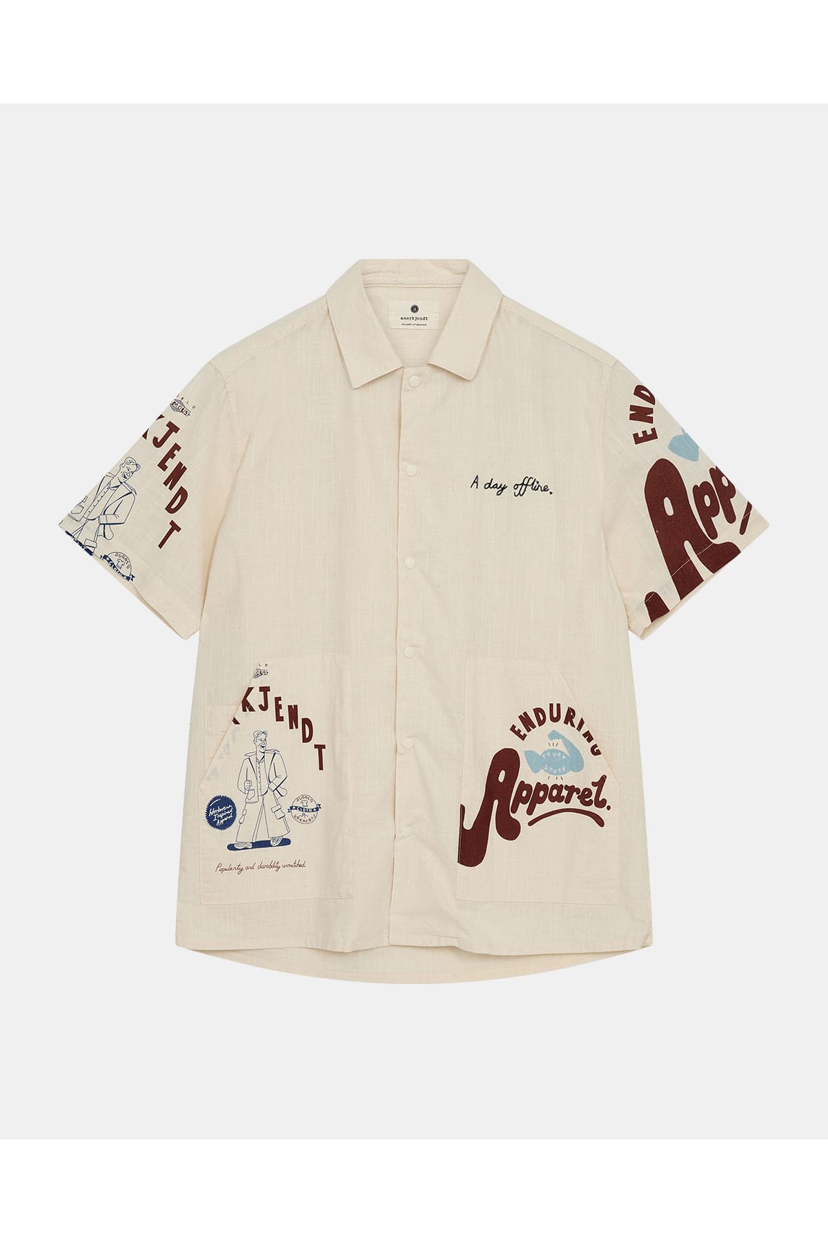 Hemd AKKURT PRINT S/S SHIRT Tofu Hemd Anerkjendt