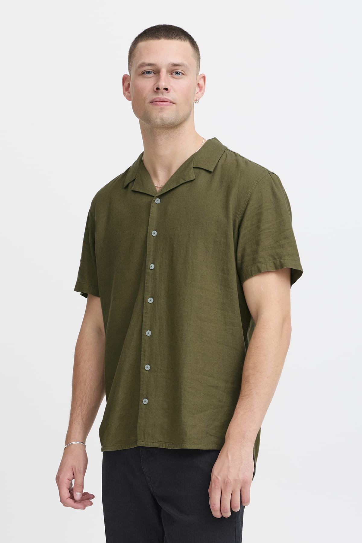 Hemd BHBOBBY Shirt cuba Olive Night Hemd Blend
