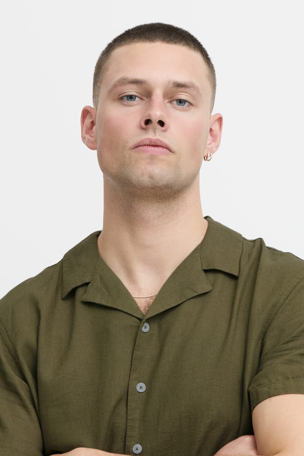 Hemd BHBOBBY Shirt cuba Olive Night Hemd Blend
