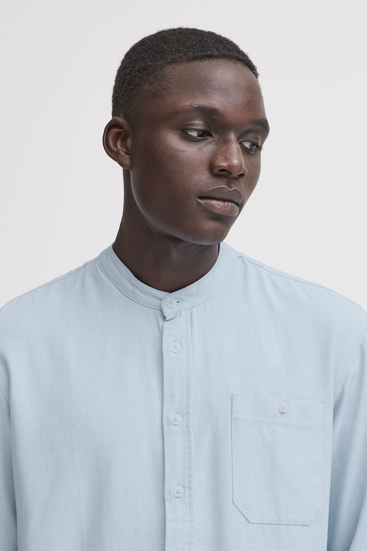 Hemd BHBOBBY Shirt mandarin Blue Bell Hemd Blend