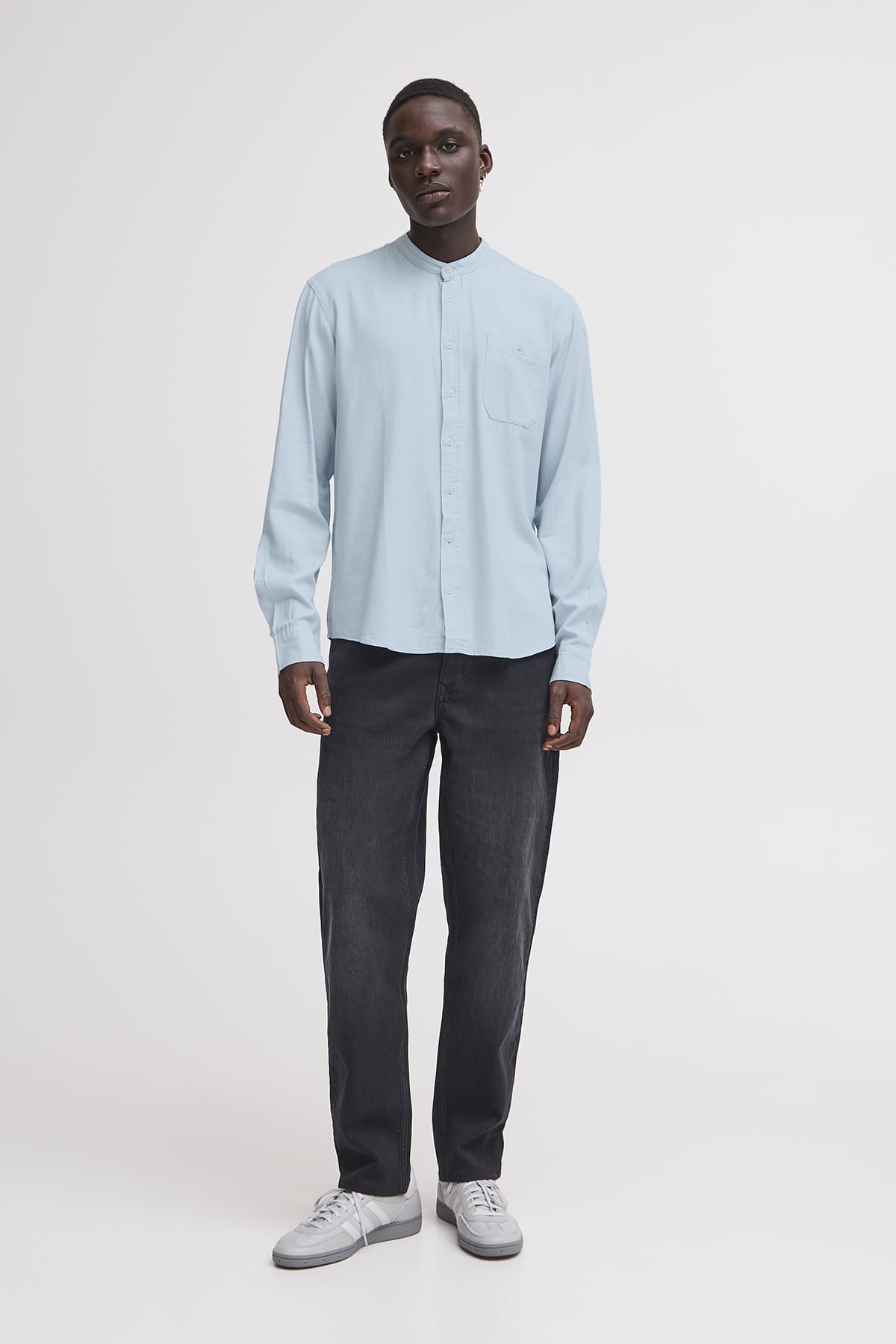 Hemd BHBOBBY Shirt mandarin Blue Bell Hemd Blend
