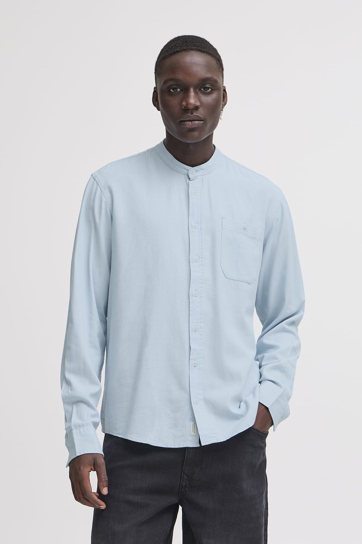 Hemd BHBOBBY Shirt mandarin Blue Bell Hemd Blend