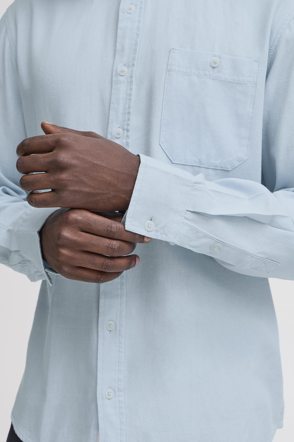 Hemd BHBOBBY Shirt mandarin Blue Bell Hemd Blend