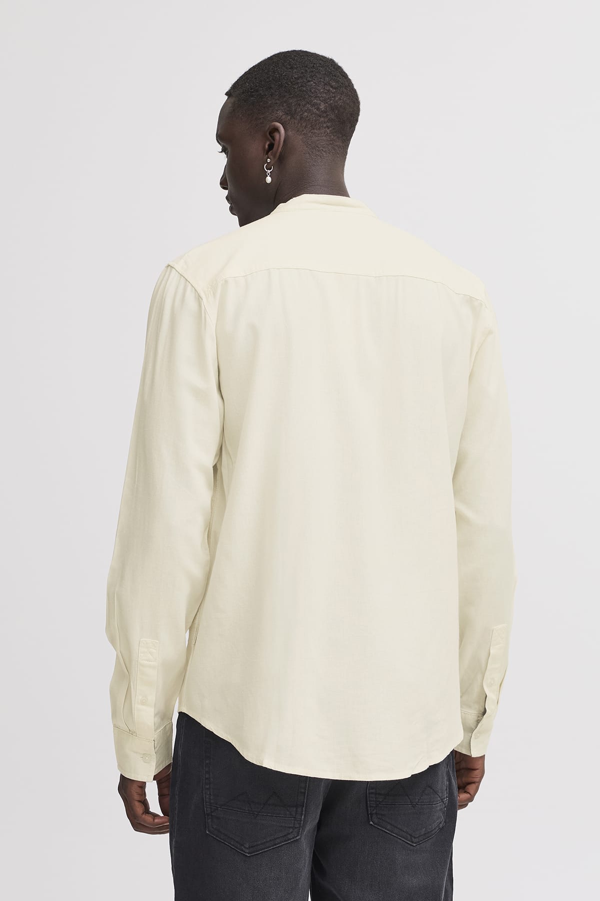 Hemd BHBOBBY Shirt mandarin Snow White Hemd Blend