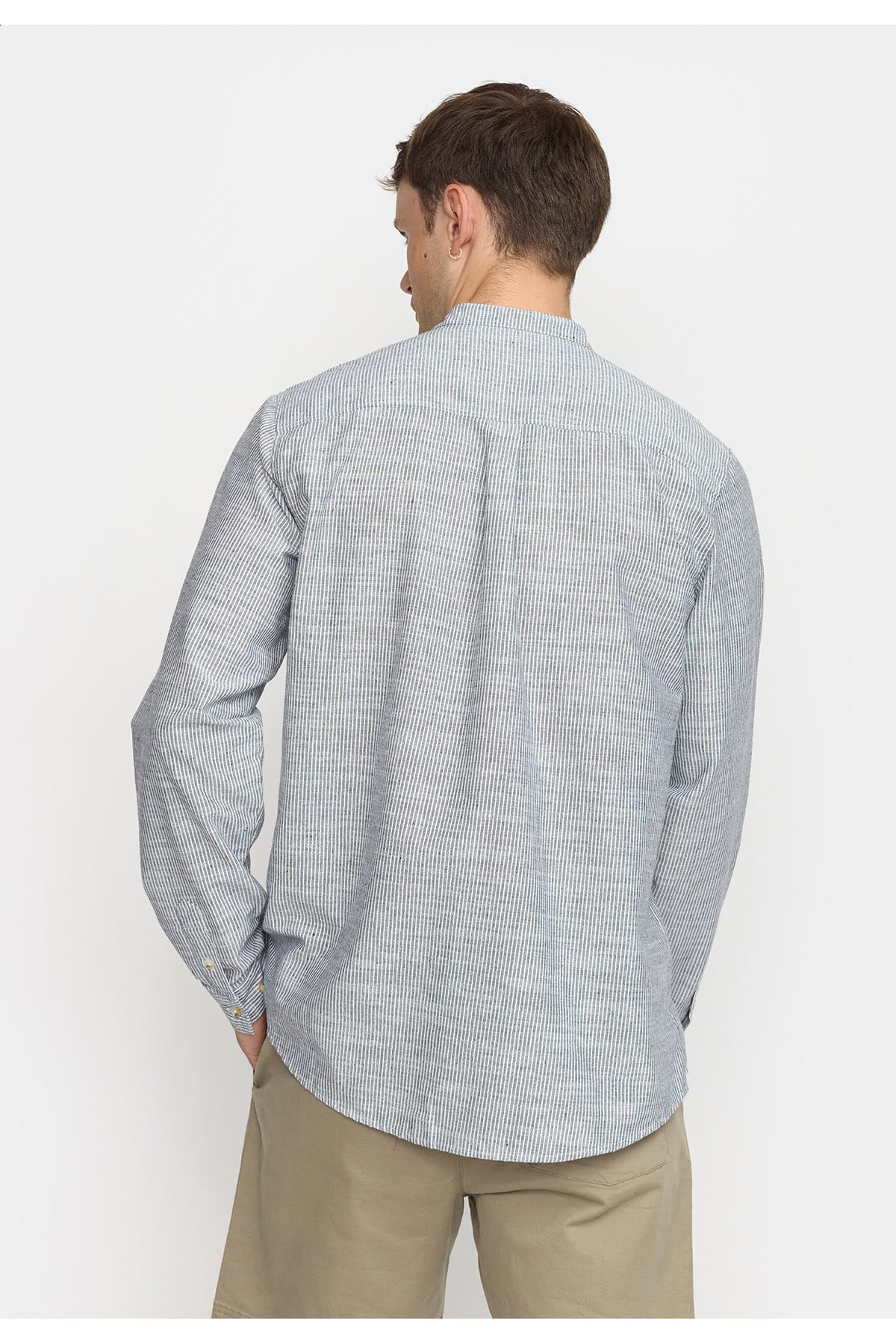 Hemd Grandad Shirt Blue Hemd RVLT Revolution