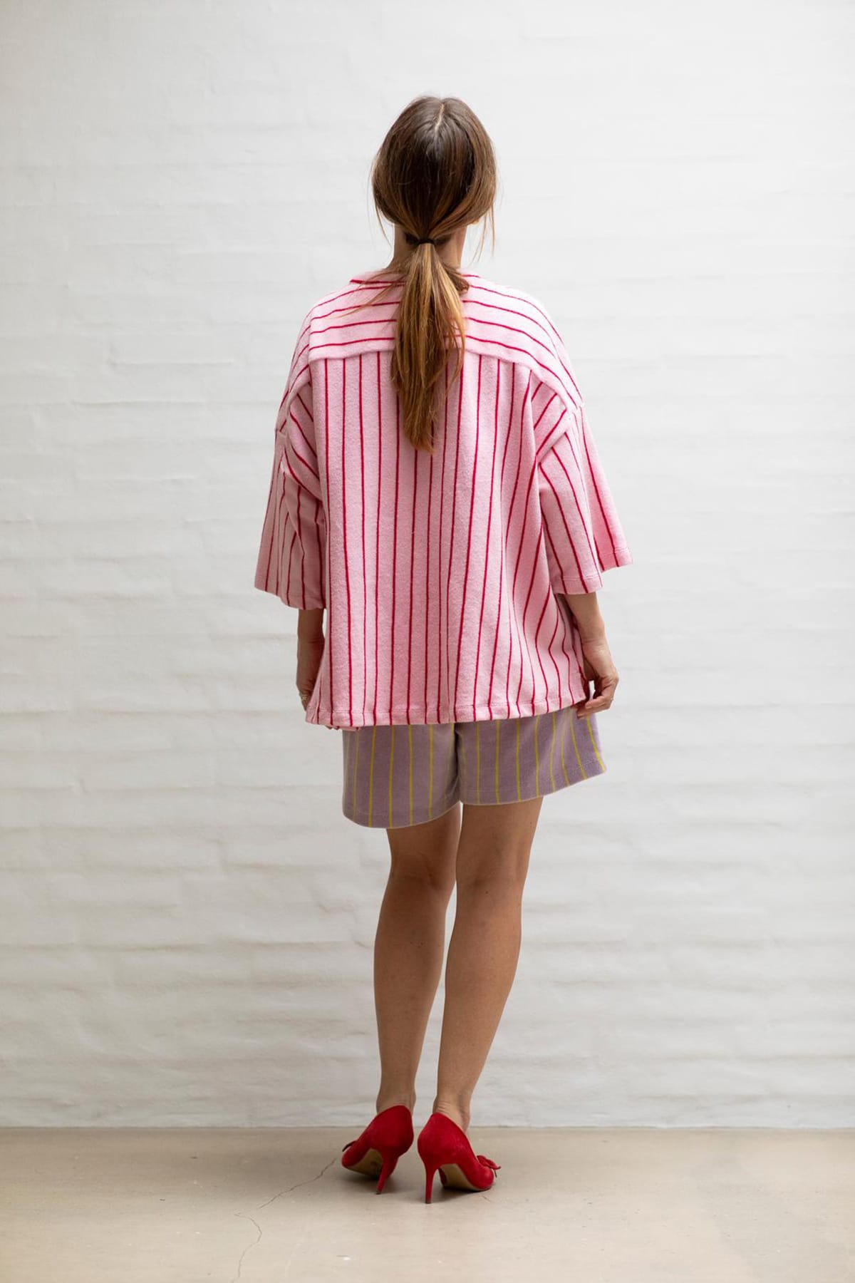 Hemd Naram Oversized Shirt baby pink & ski patrol Hemd Bongusta