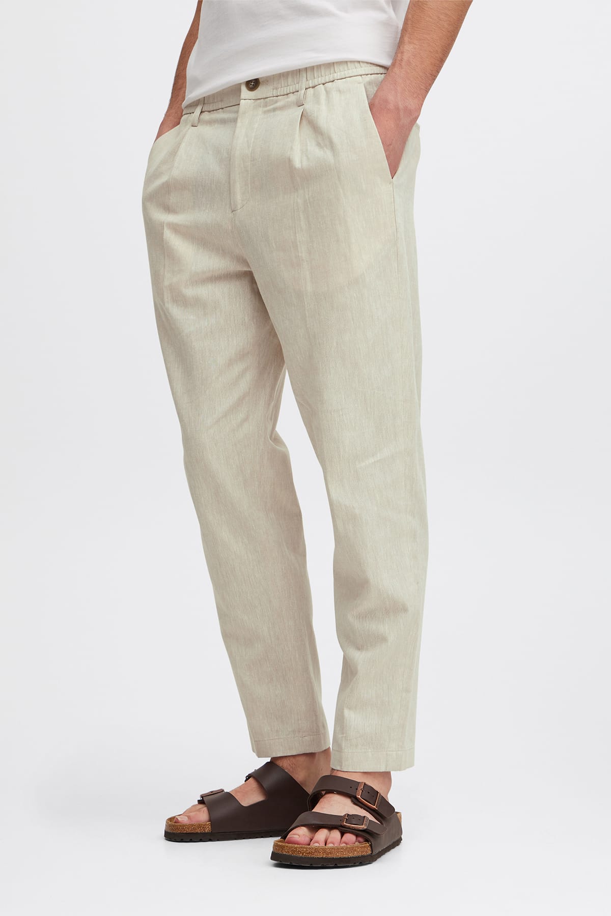 Hose CFMARC 0144 linen mix Chateau Gray Melange Hose Casual Friday