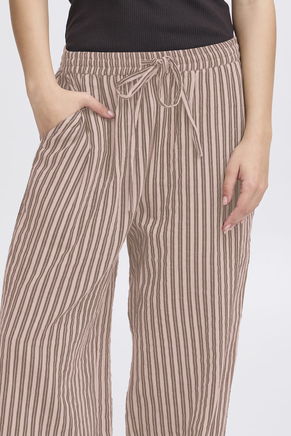 Hose IAFOXA STRIPED BEACH PT Light Lilac Stripe Hose ICHI
