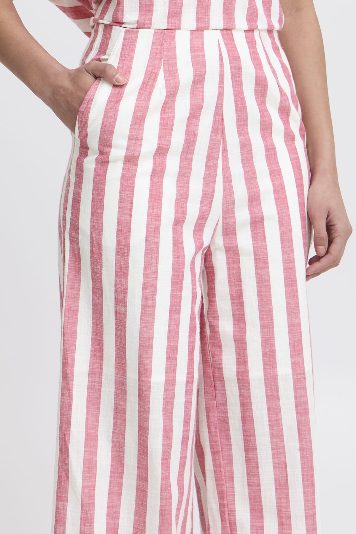 Hose IHLOLIA PA Bright Rose/Whit Hose ICHI