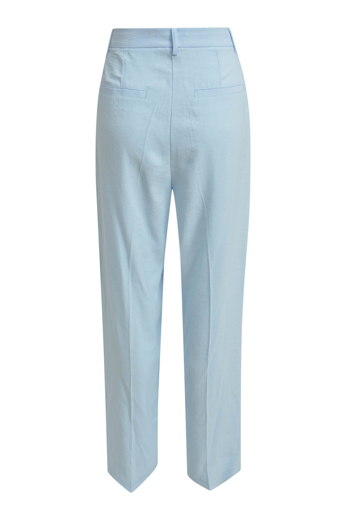 Hose Wideleg w french pockets + pleats light blue Hose Milano