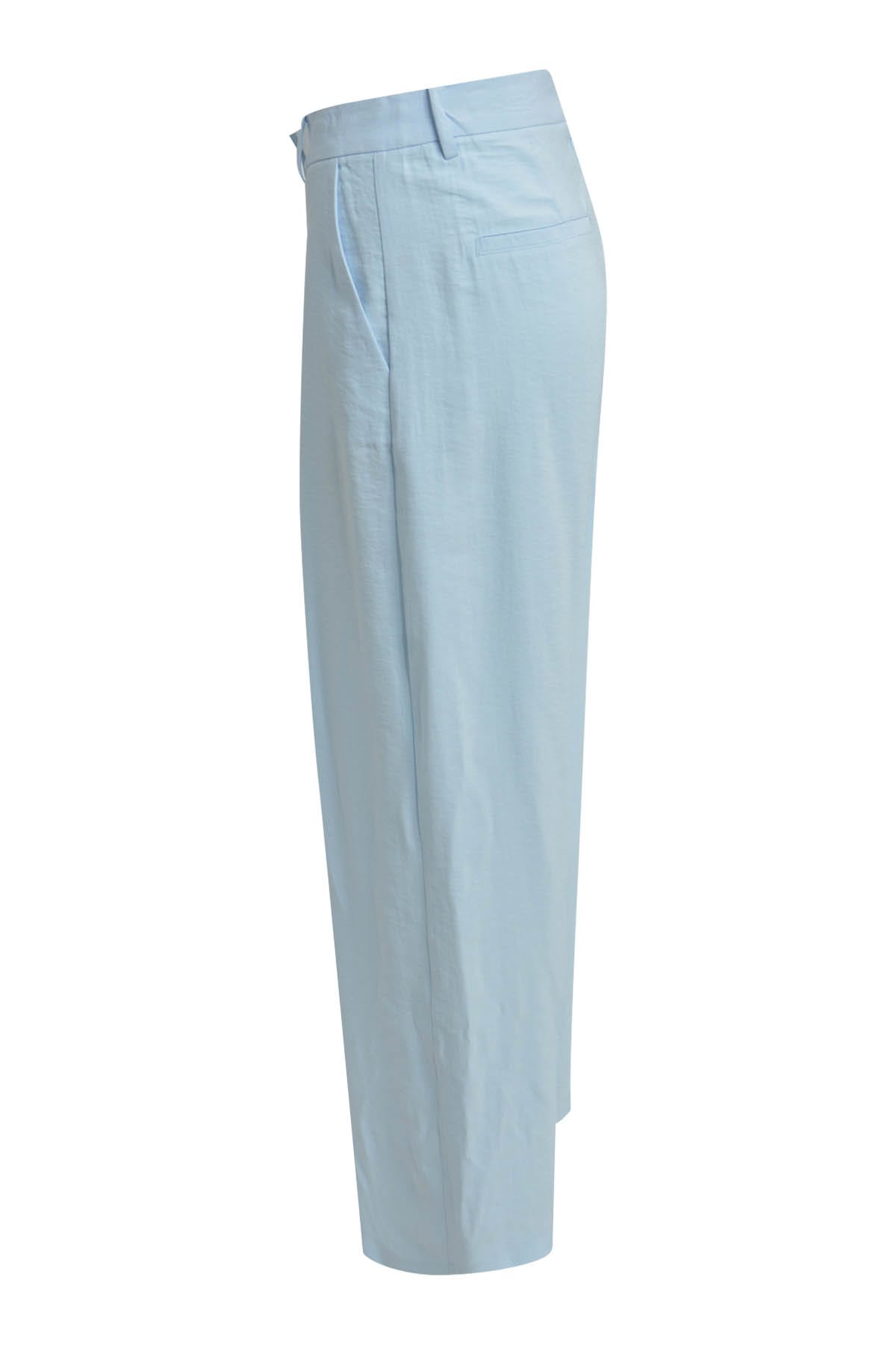 Hose Wideleg w french pockets + pleats light blue Hose Milano