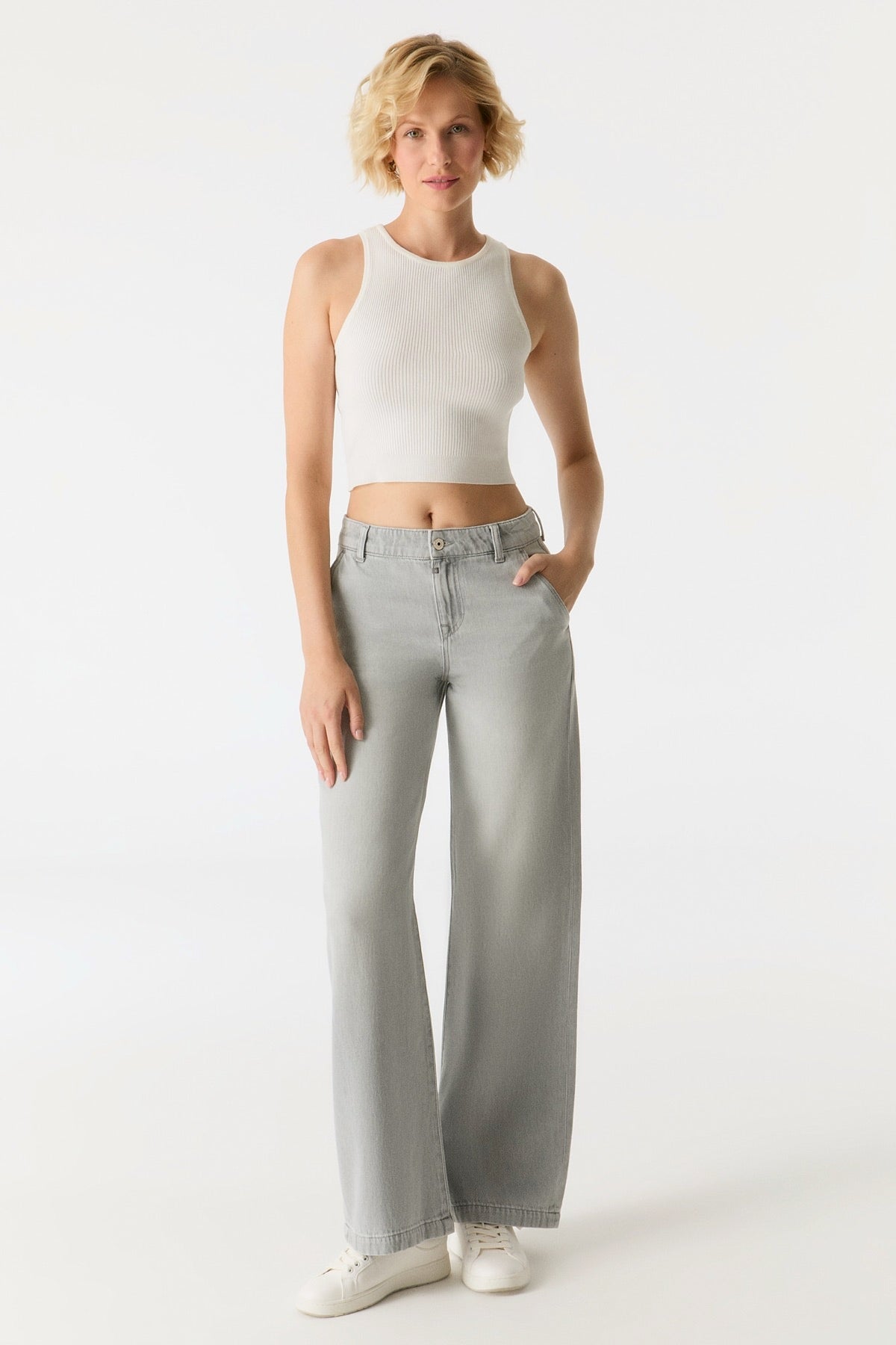 Jeans Maxine Light Grey Jeans C.O.J - Cup of Joe Denim