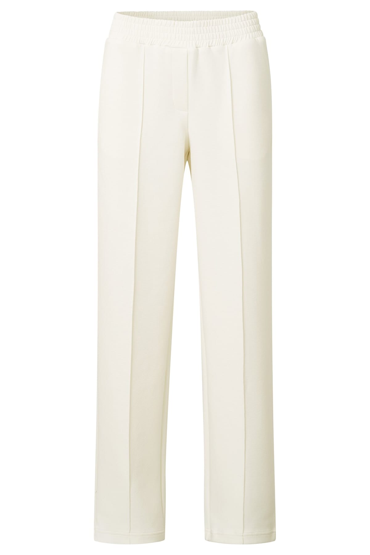 Jersey-Hose mit weitem Bein, elastischem Bund und Ziernähten Ivory White Hose YAYA 