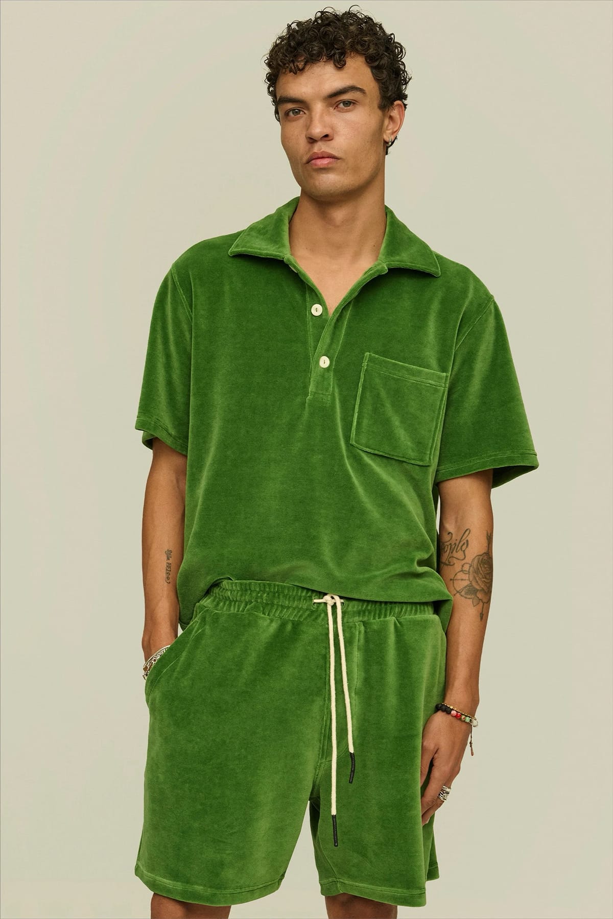 Shorts Penny Green Velour Shorts OAS