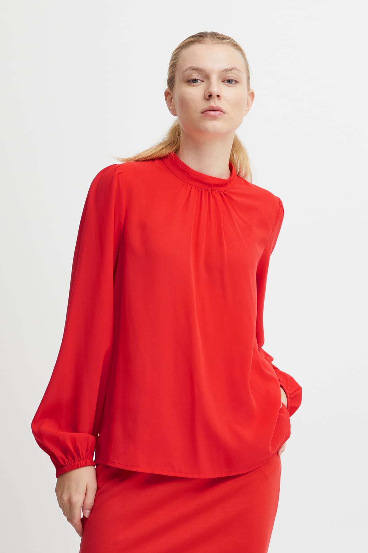 Blusen IHCELLANI LS Poppy Red Blusen ICHI