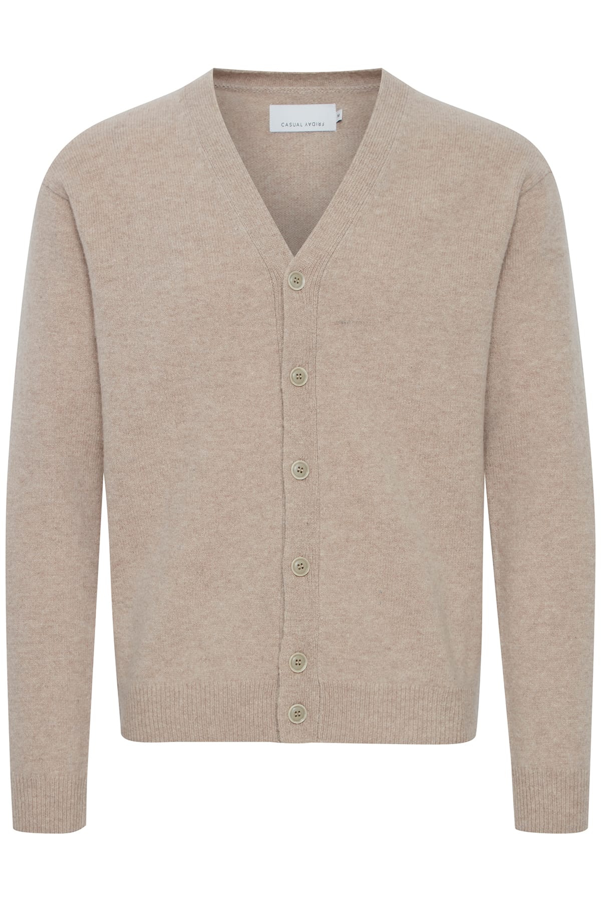 Cardigan CFKarl lambswool cardigan Silver Mink Melange Cardigan Casual Friday