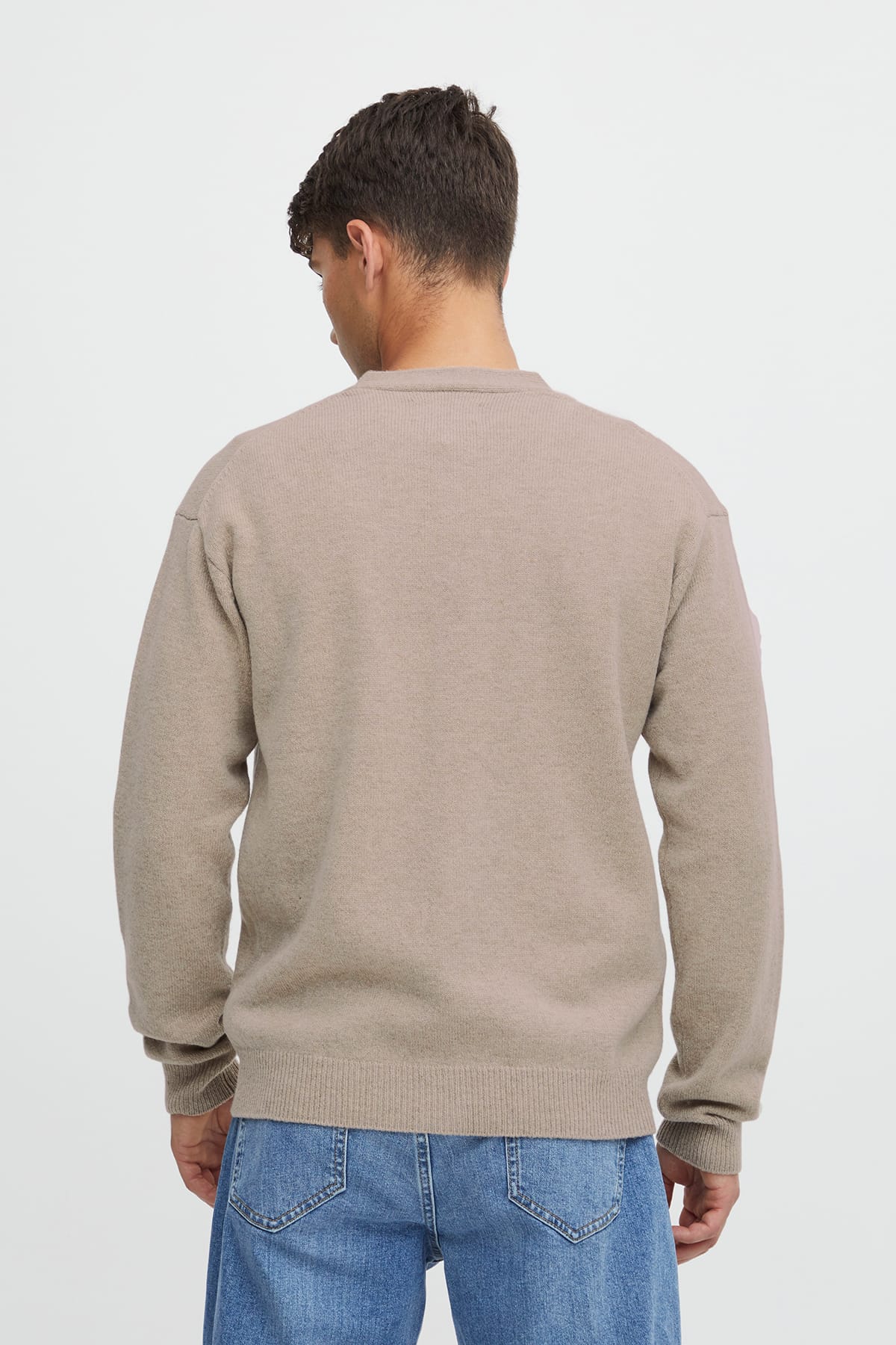 Cardigan CFKarl lambswool cardigan Silver Mink Melange Cardigan Casual Friday