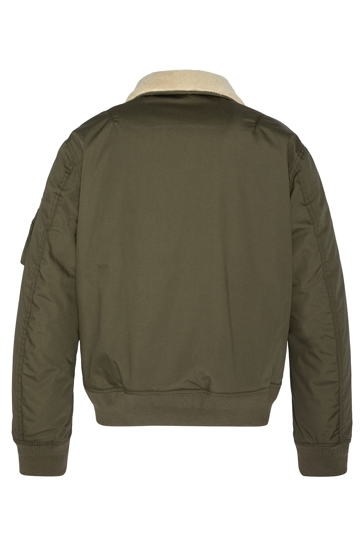 Fliegerjacke mit abnehmbarem Teddykragen Dark Khaki Jacken Schott
