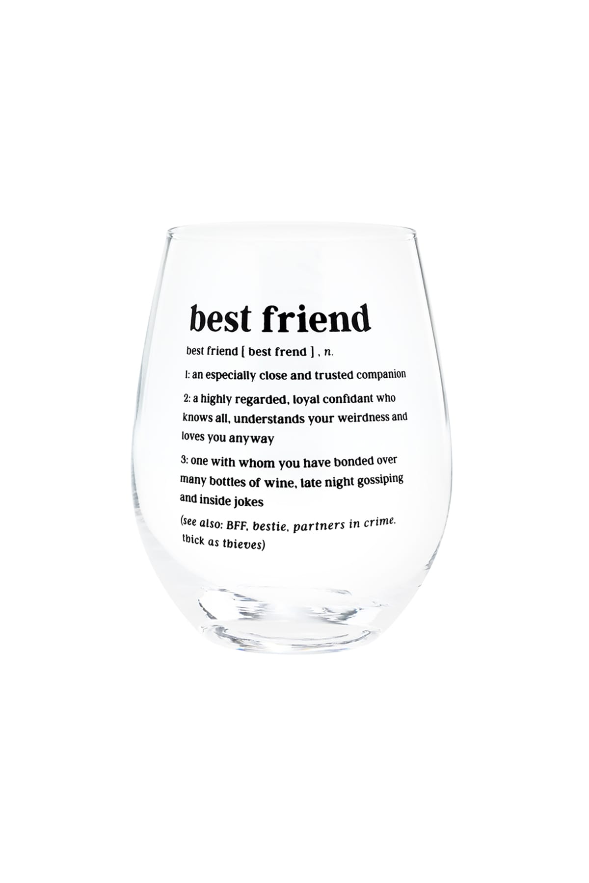 Glas Best Friend Weinglas Glas About Face Designs