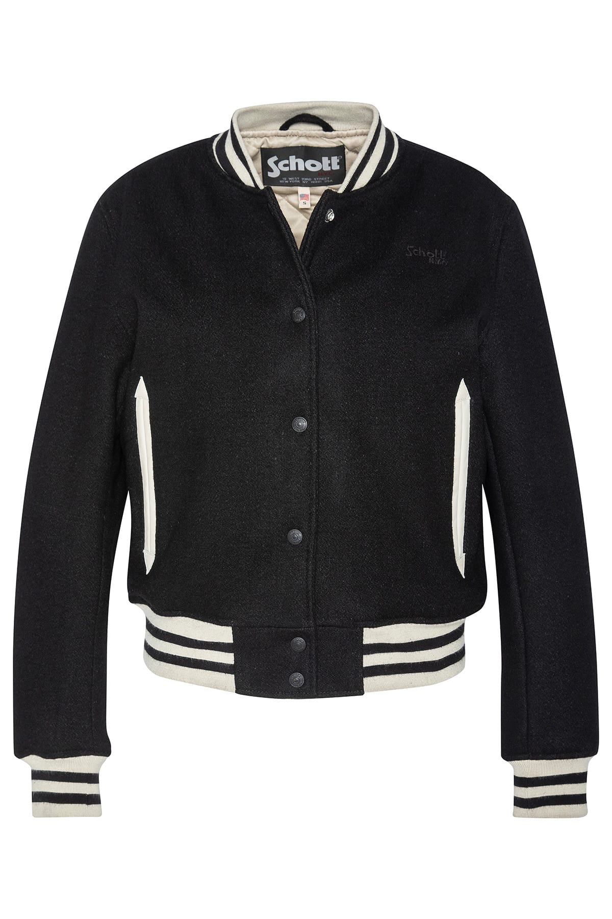 Jacken Collegejacke mit Buchstaben auf dem Rücken black Jacken Schott