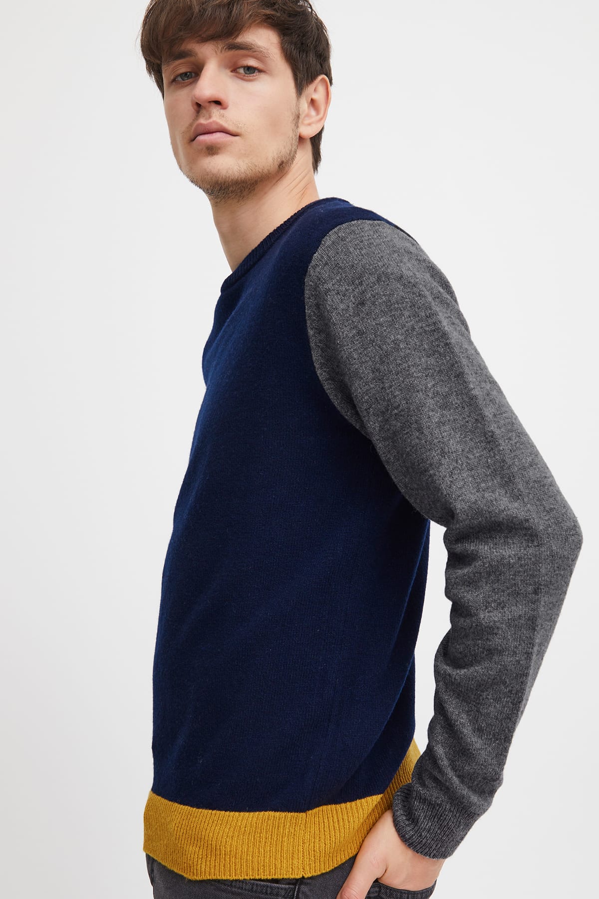 Pullover CFKarl crew lambswool knit Navy Blazer Pullover Casual Friday