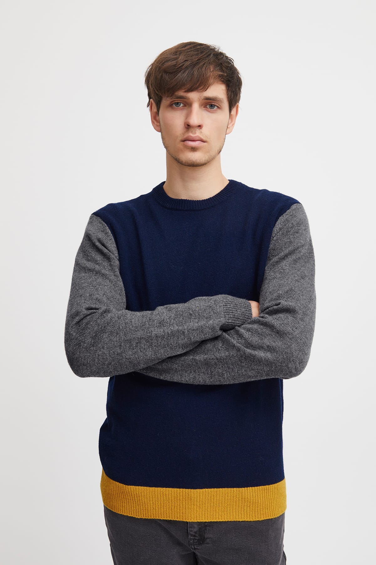 Pullover CFKarl crew lambswool knit Navy Blazer Pullover Casual Friday
