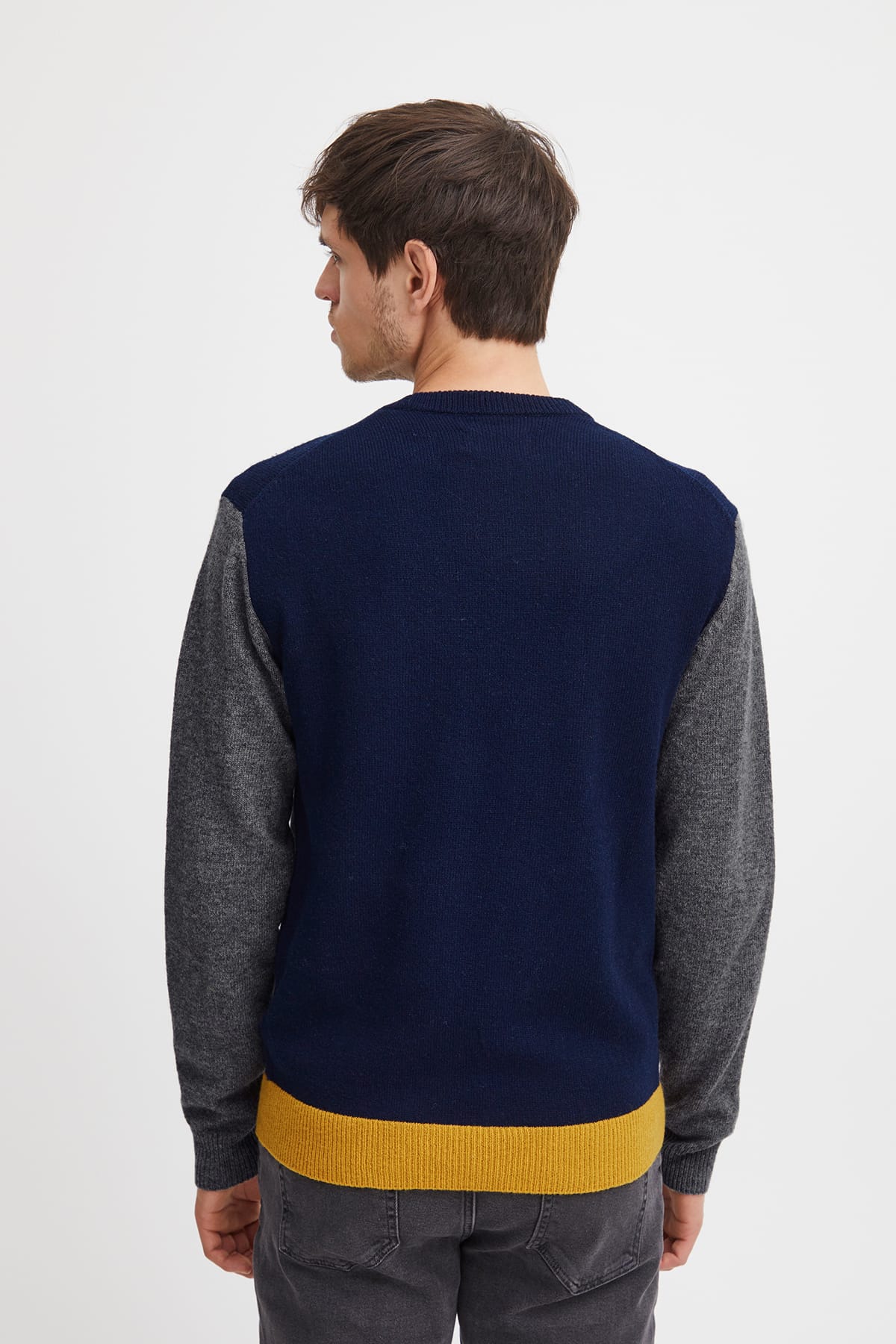 Pullover CFKarl crew lambswool knit Navy Blazer Pullover Casual Friday