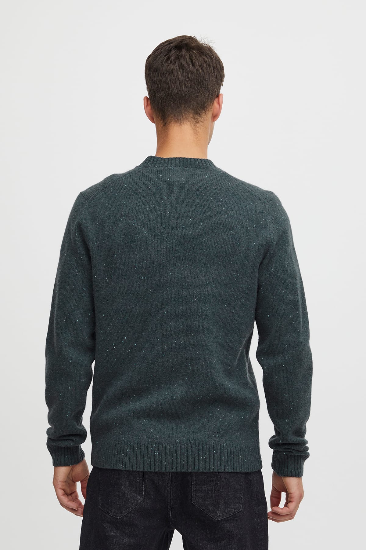 Pullover CFKarl crew neck knit with neps Urban Chic Melange Pullover Casual Friday