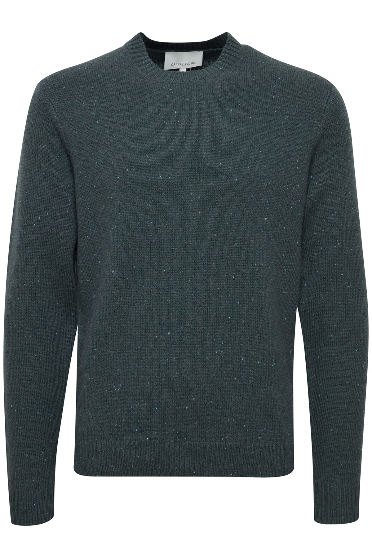 Pullover CFKarl crew neck knit with neps Urban Chic Melange Pullover Casual Friday