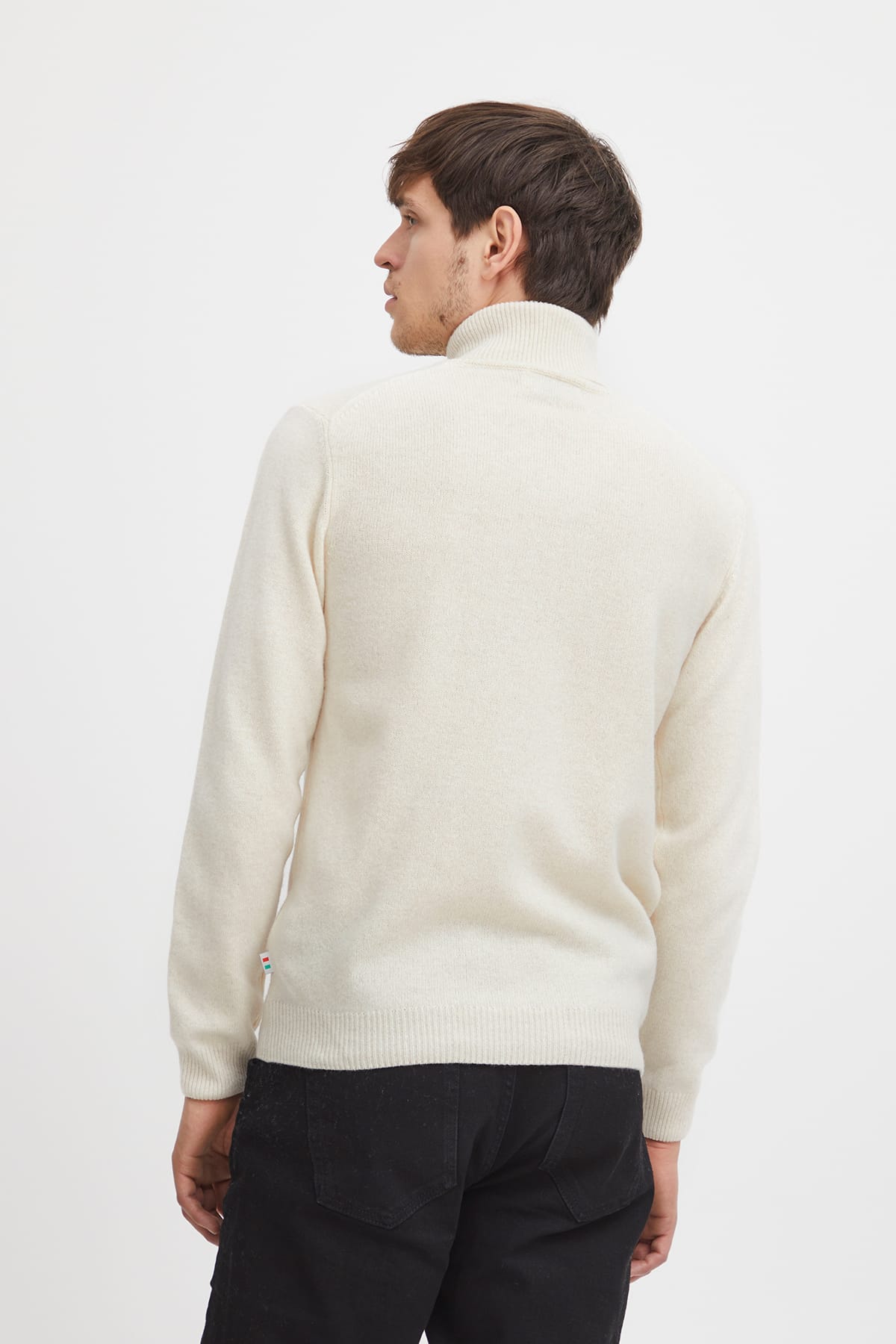 Pullover Karl roll neck bounty knit Light sand Melange Pullover Casual Friday
