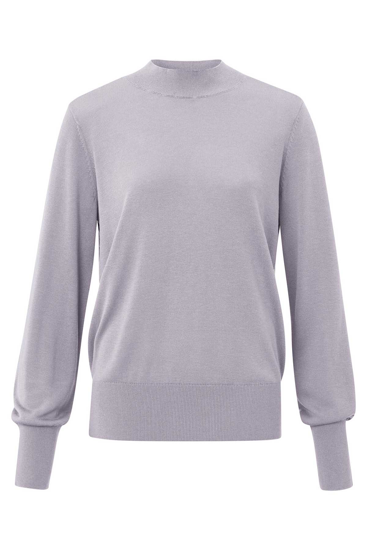 Pullover Sweater with open back Evening Haze Purple Pullover YAYA