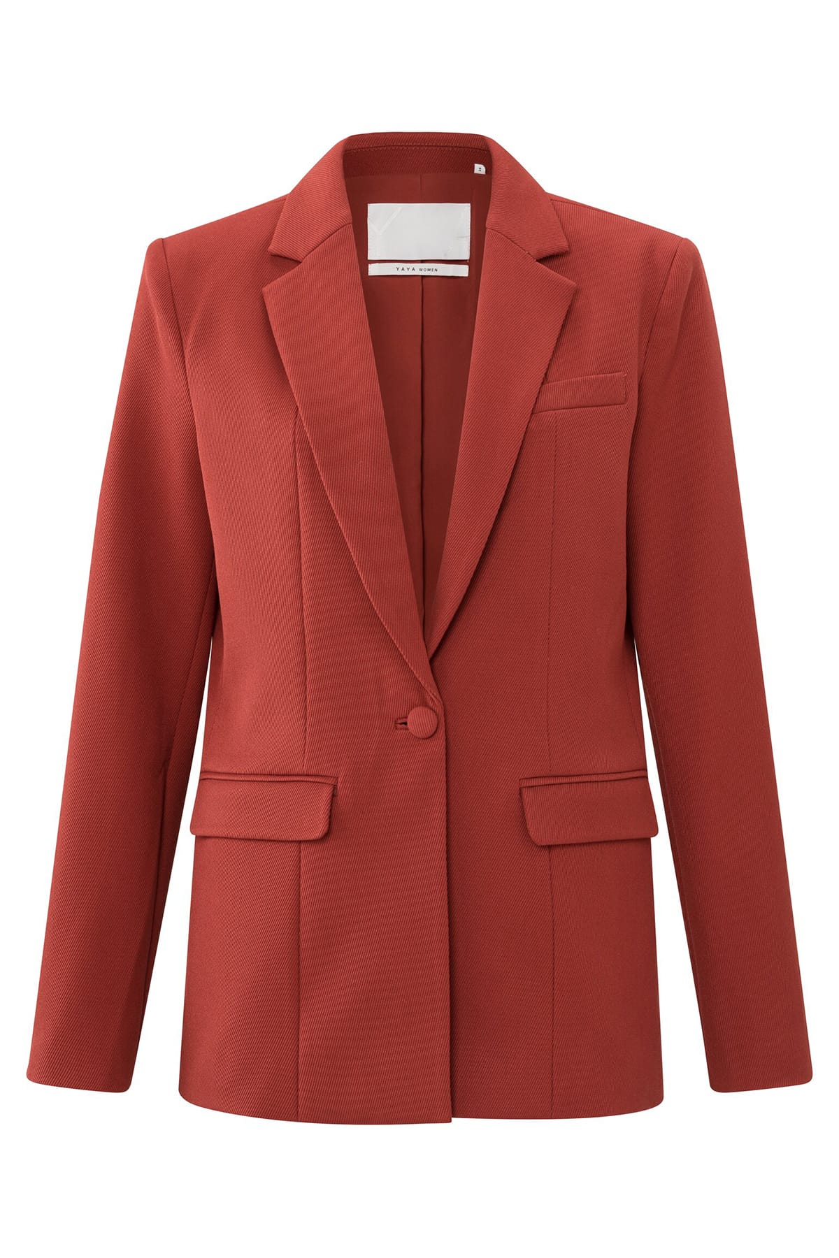 Roter Twill Blazer Ochre Red Blazer YAYA
