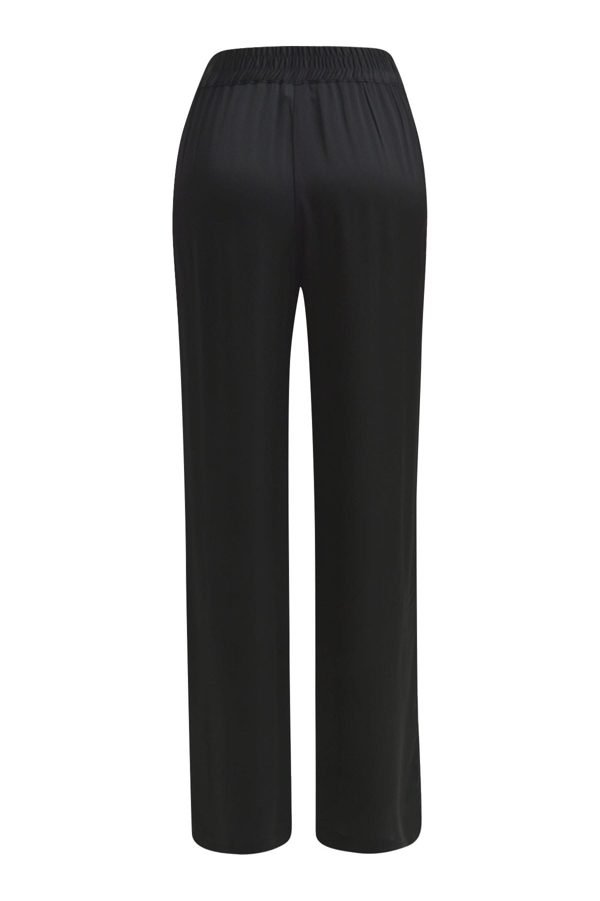 Schwarze Hose mit elastischem Bund und weitem Bein black Hosen Milano