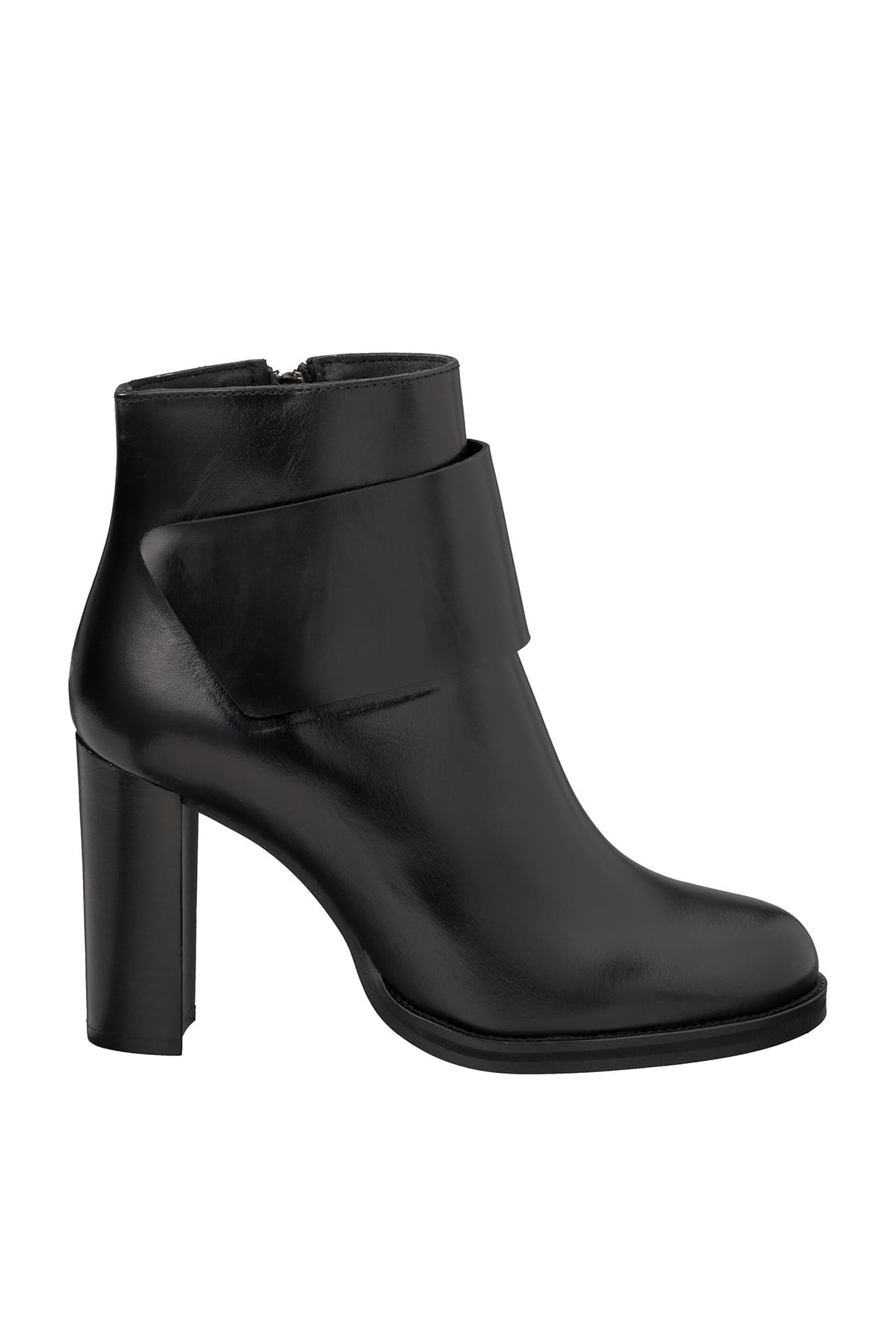 Schwarze Steifeletten mit Absatz Black Schuhe YAYA 