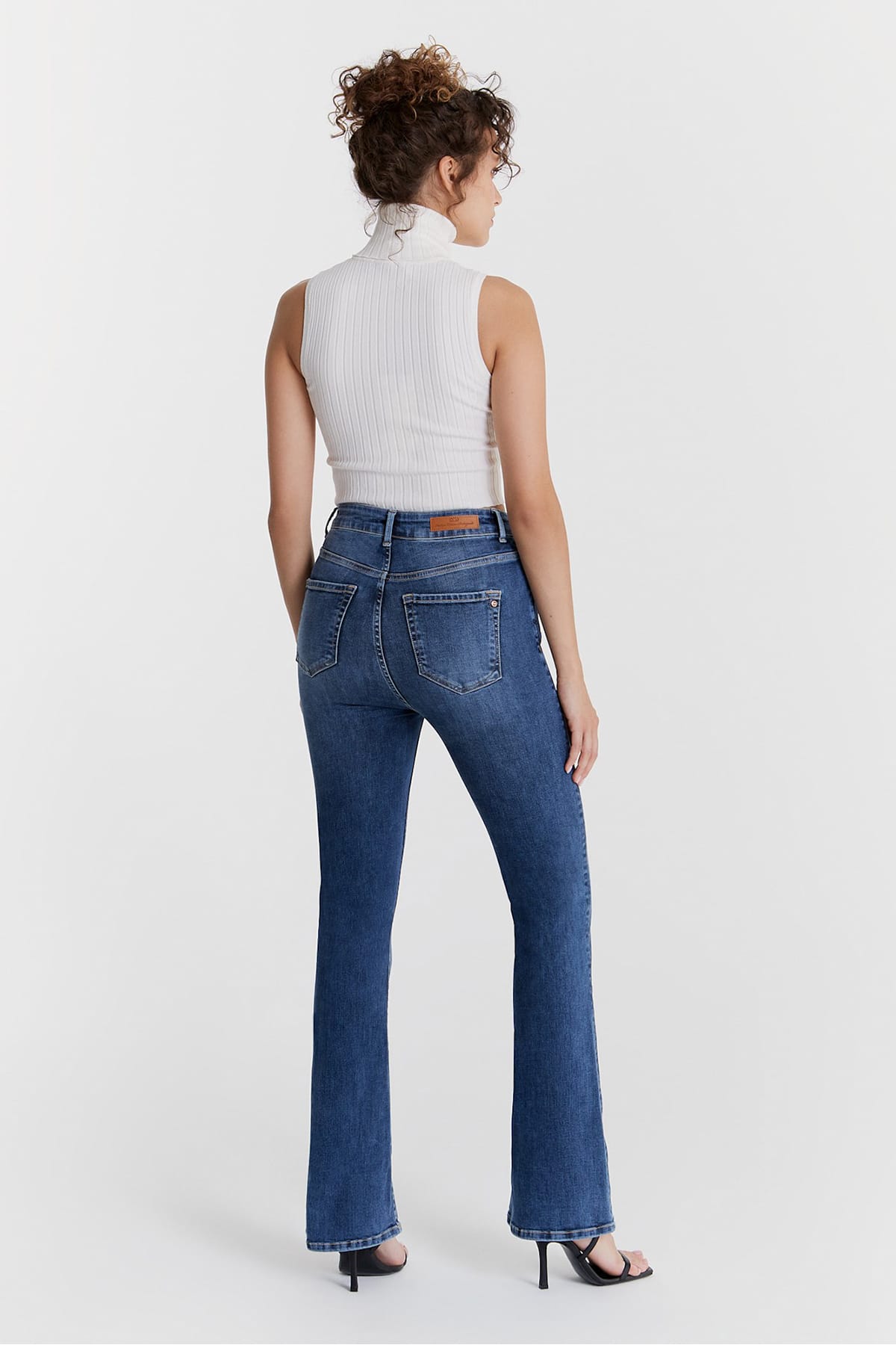 Ultra High Waist Flare Jeans Matilda - Sapphire Blue Jeans C.O.J - Cup of Joe Denim