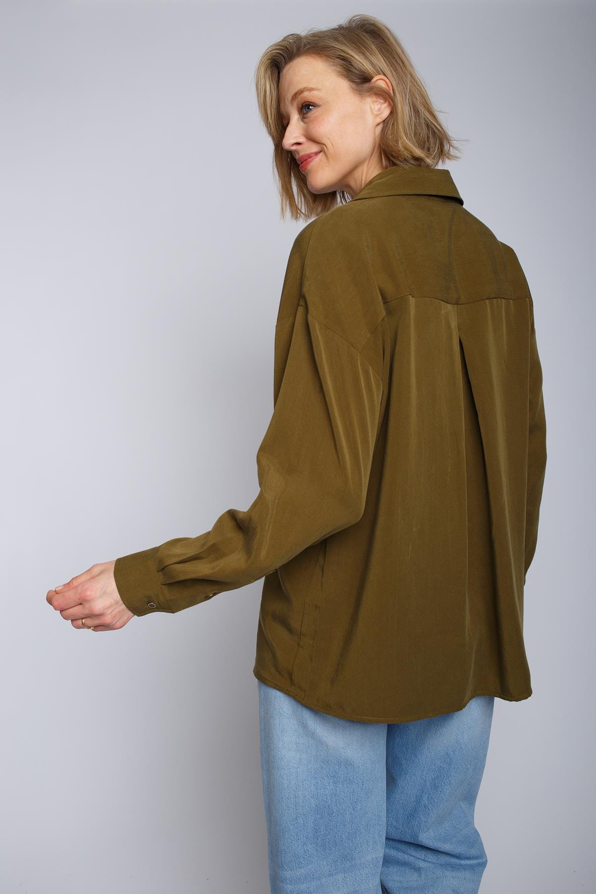 Bluse Damenbluse khaki Bluse Emily van den Bergh 