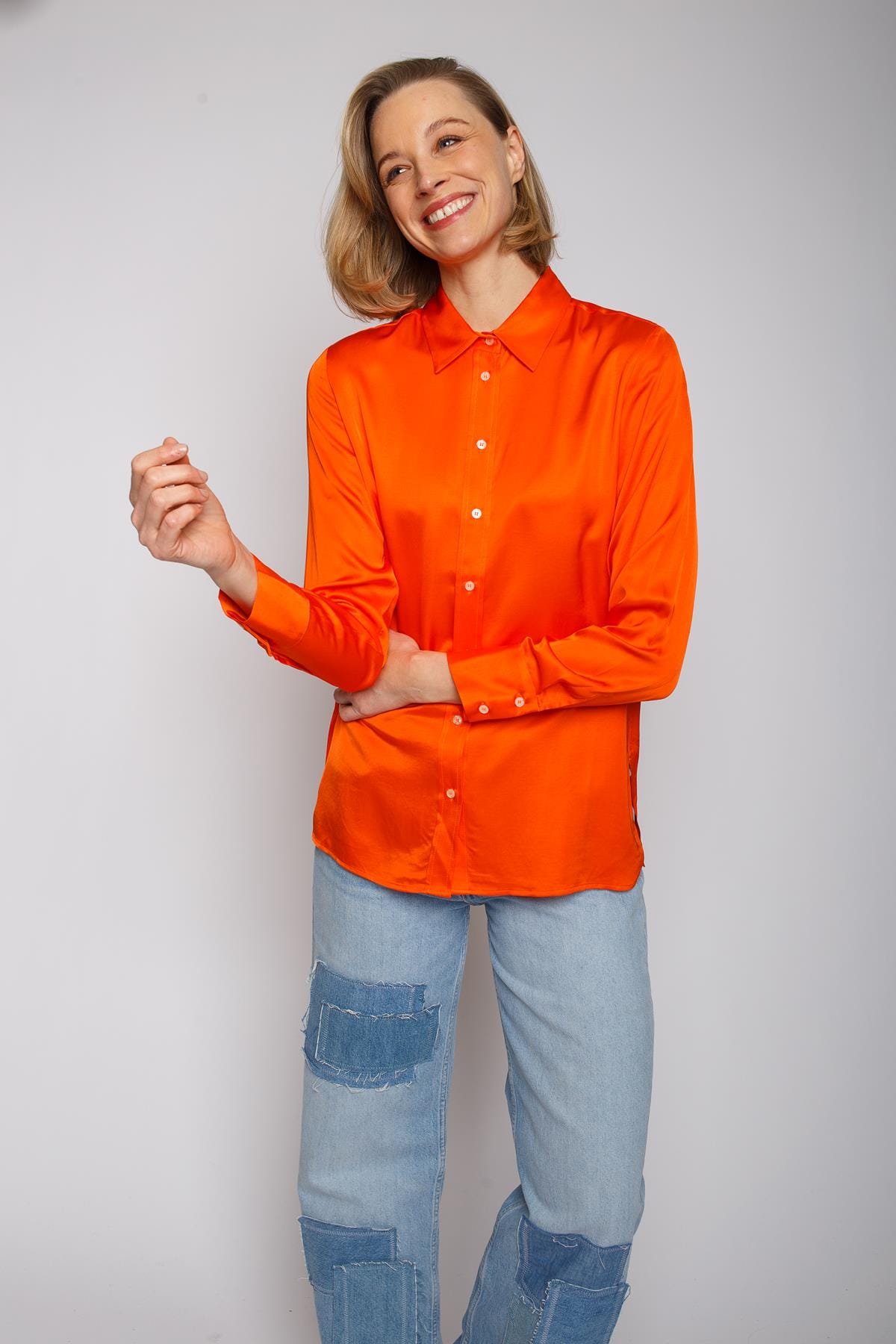 Bluse Damenbluse orange Bluse Emily van den Bergh 