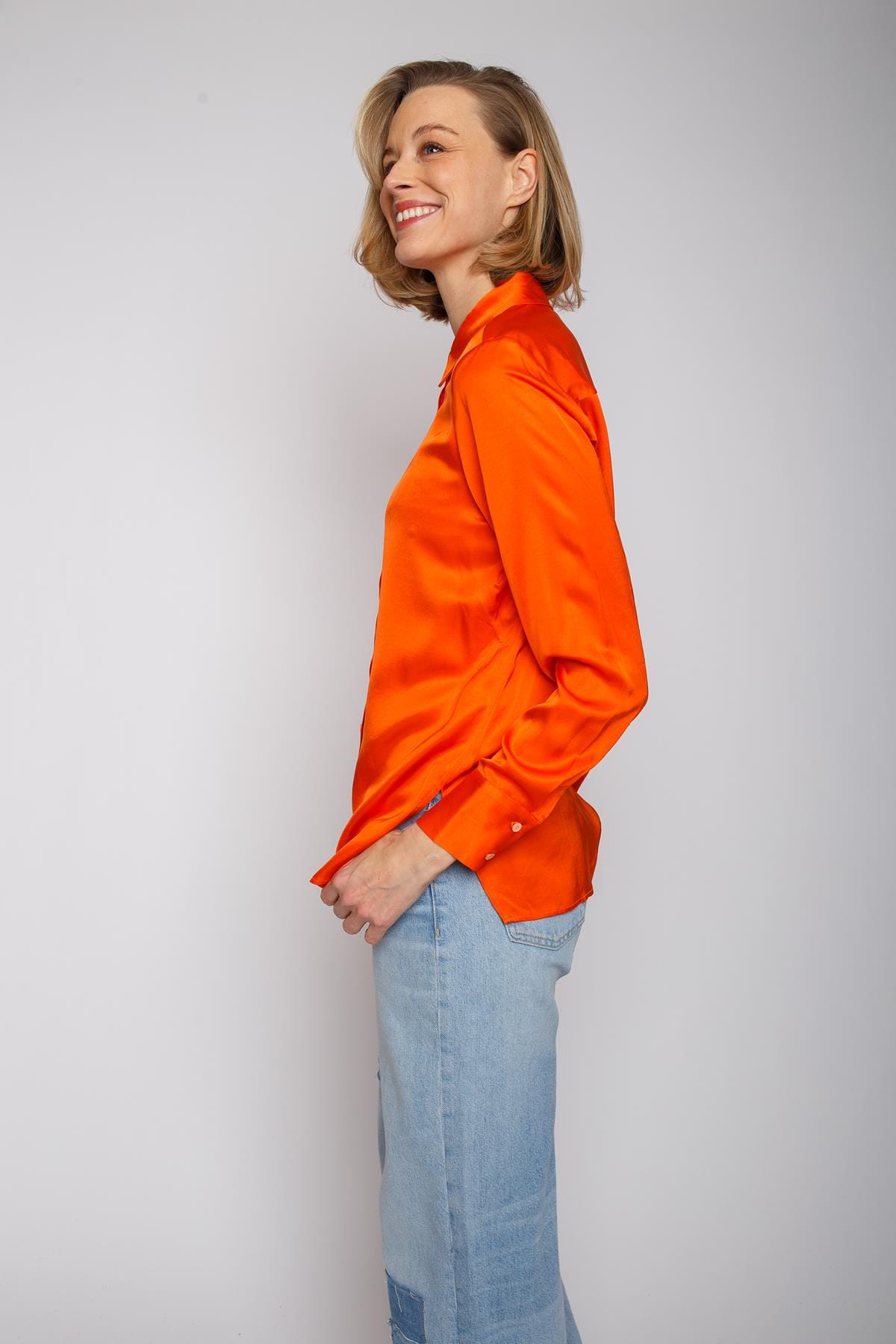 Bluse Damenbluse orange Bluse Emily van den Bergh 