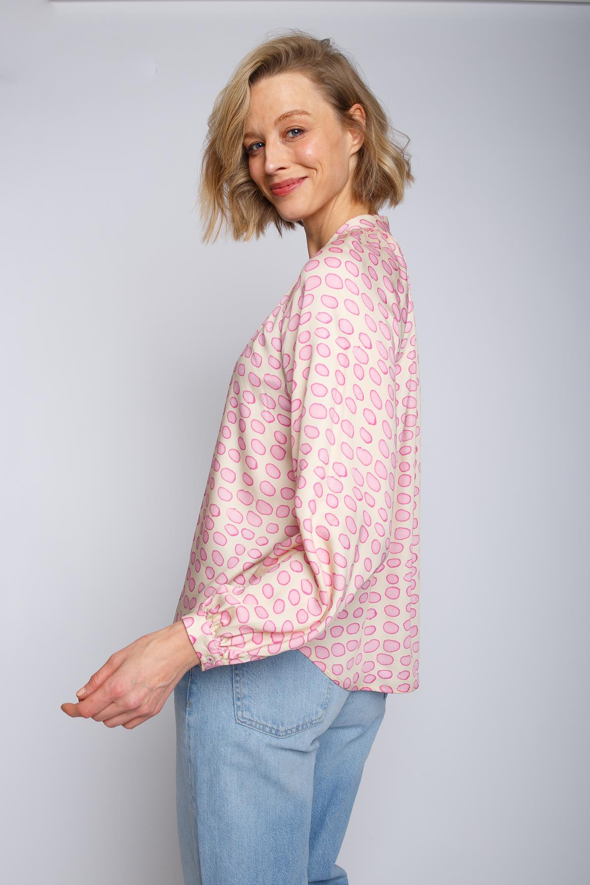 Bluse Damenbluse pink sand Bluse Emily van den Bergh 