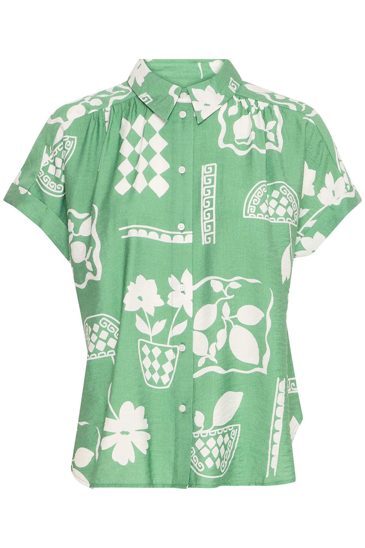 Bluse IHYETTA SH Pine Green Resor Bluse ICHI 
