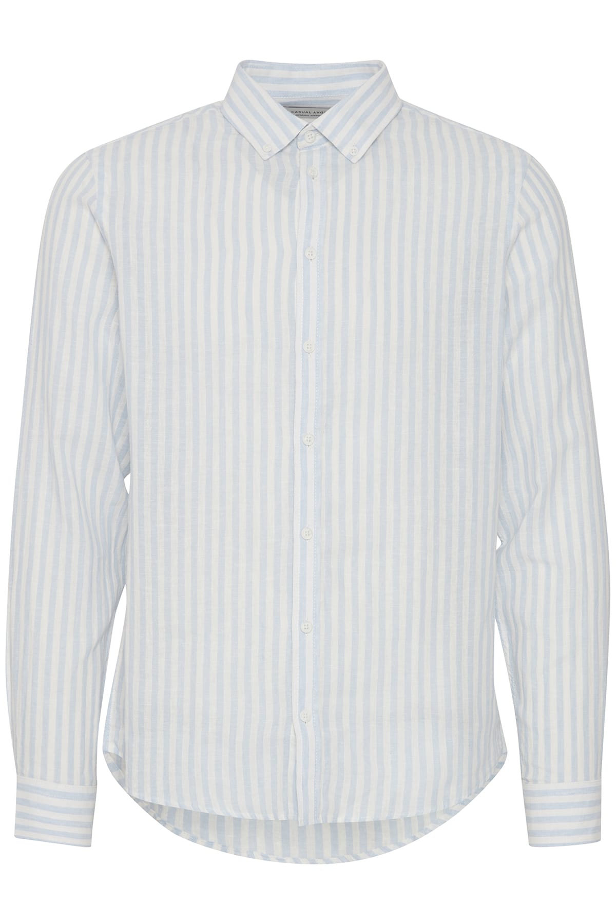 Hemd CFAnton LS BD striped linen mix shirt Chambray Blue Hemd Casual Friday 