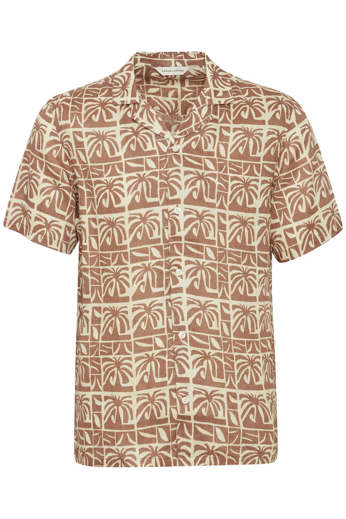 Hemd CFAnton SS AOP palm shirt - 100% linen Beaver Fur Hemd Casual Friday 