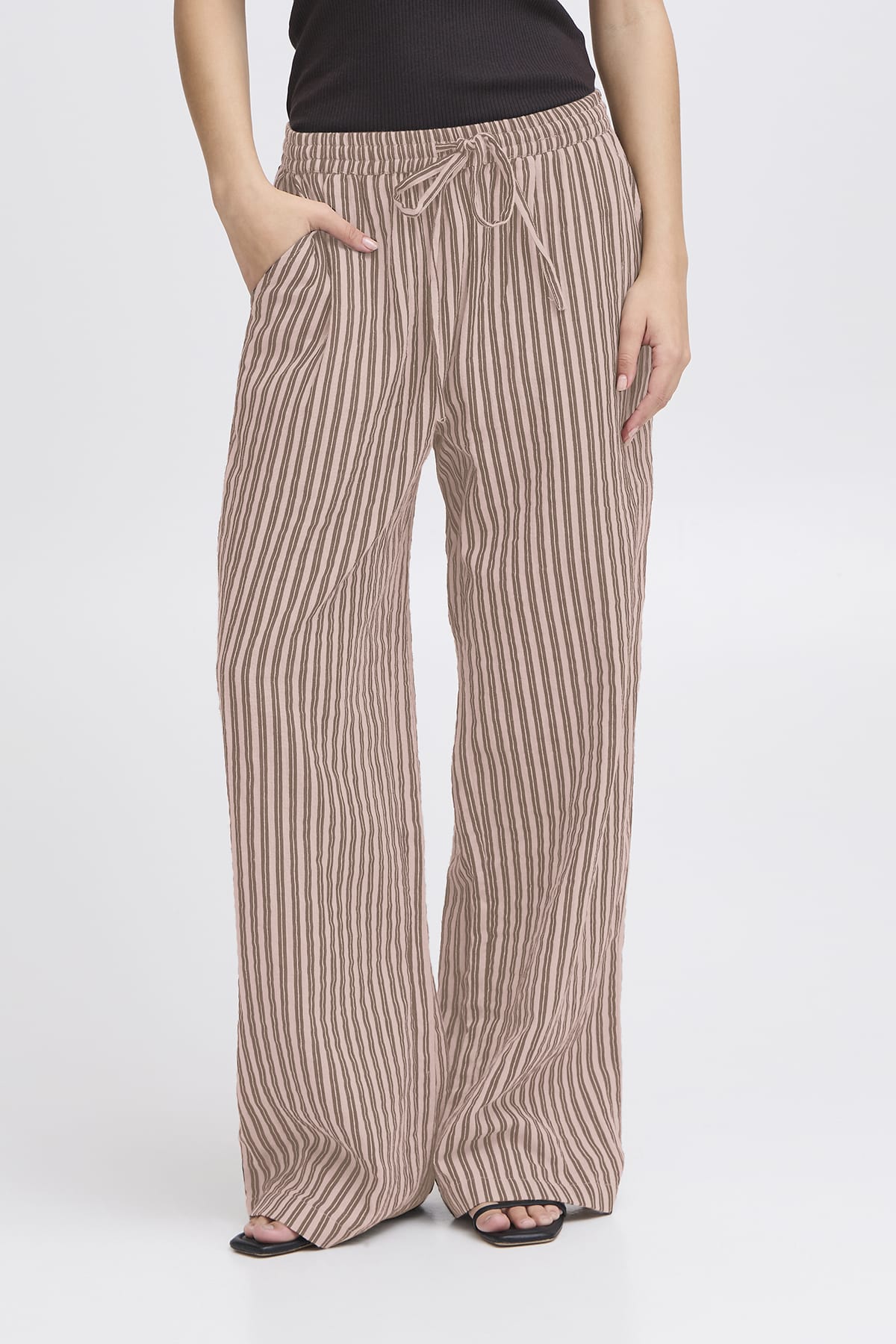 Hose IAFOXA STRIPED BEACH PT Light Lilac Stripe Hose ICHI 