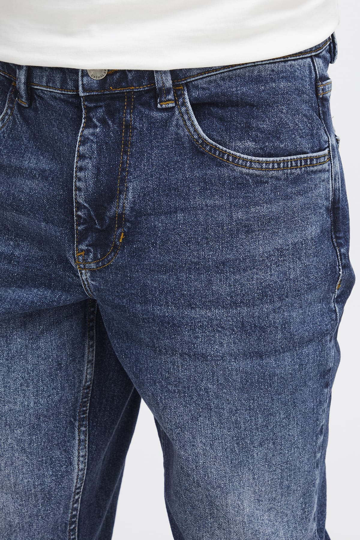 Jeans Karup 5 pocket regular jeans Denim mid blue Jeans Casual Friday 