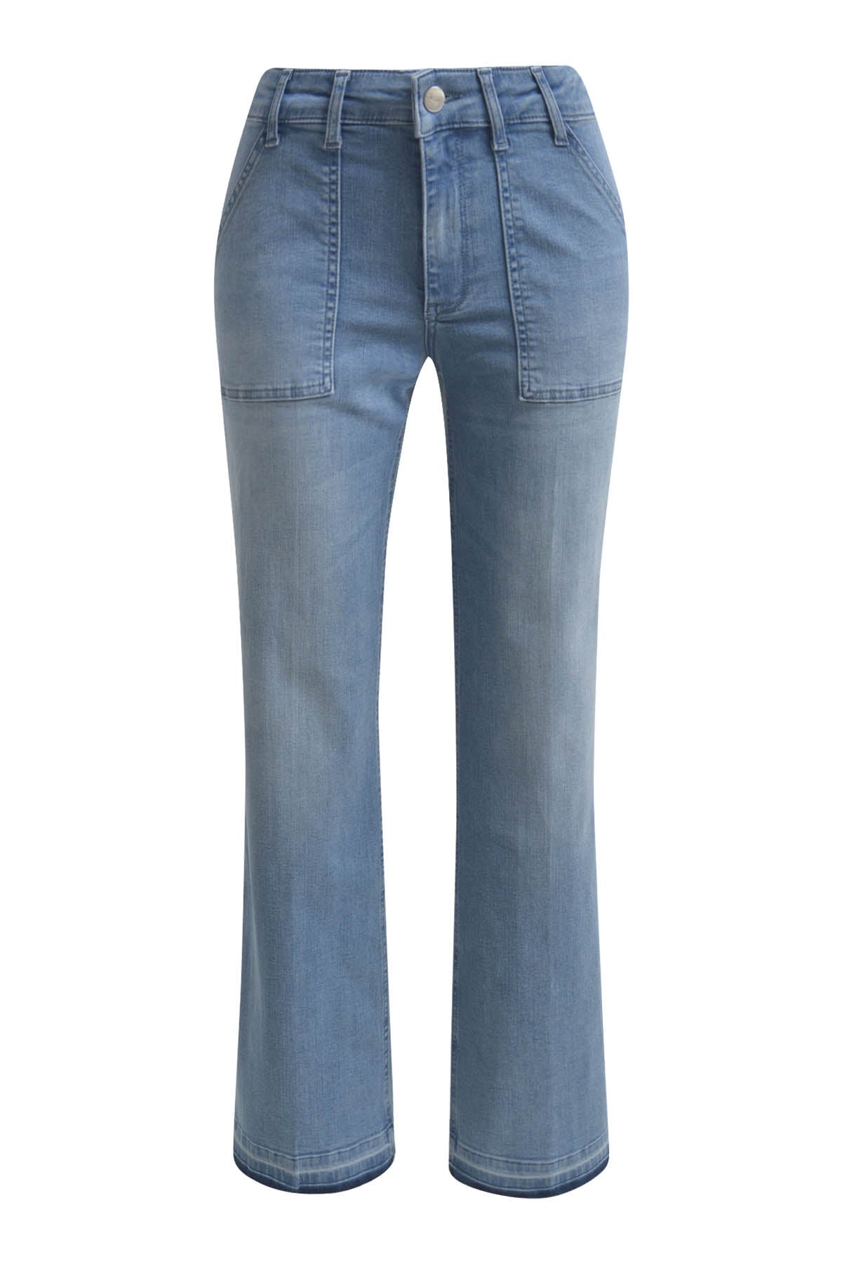 Jeans Wideleg mit aufgesetzten Taschen light denim Jeans Milano 
