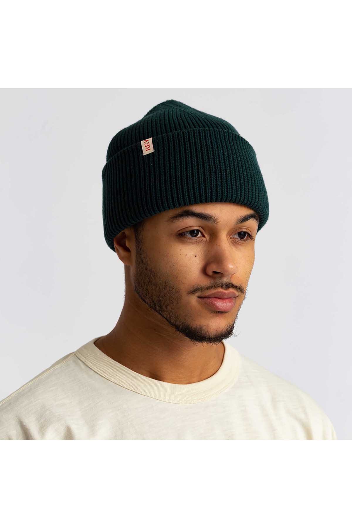 Mütze Big Fold Up Beanie Darkgreen Mütze RVLT Revolution 