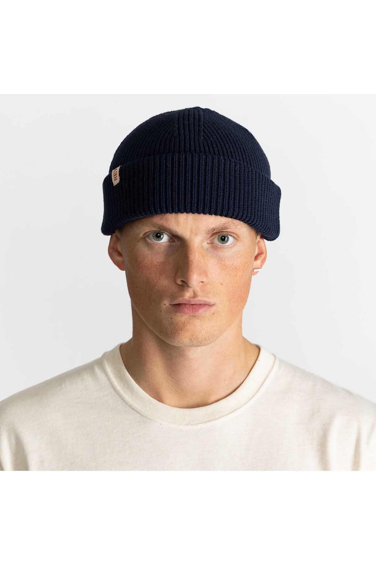 Mütze Fisherman Beanie Navy Mütze RVLT Revolution 