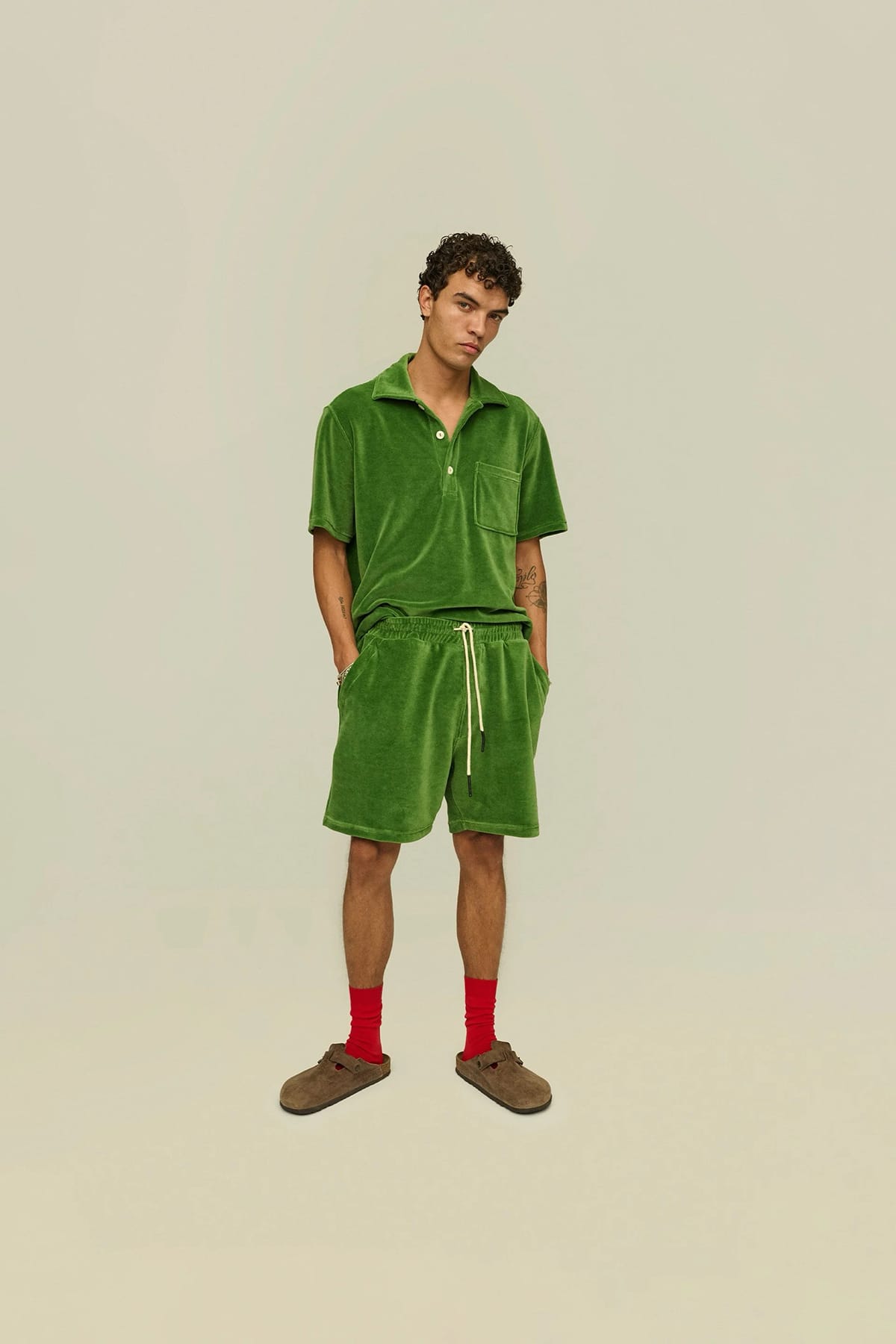 Shorts Penny Green Velour Shorts OAS 