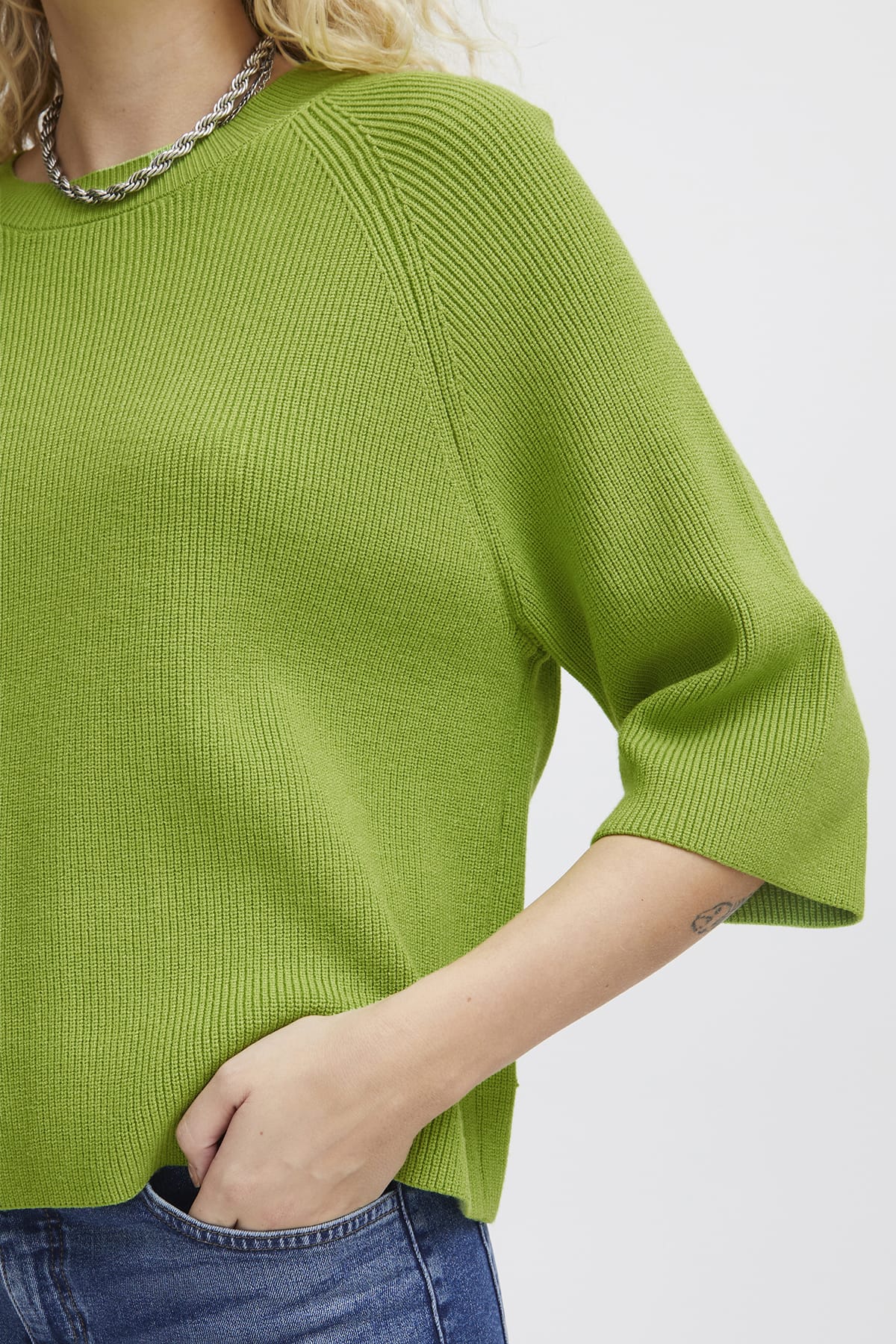 Sweatshirt IHBOSTON MS Parrot Green Sweatshirt ICHI 