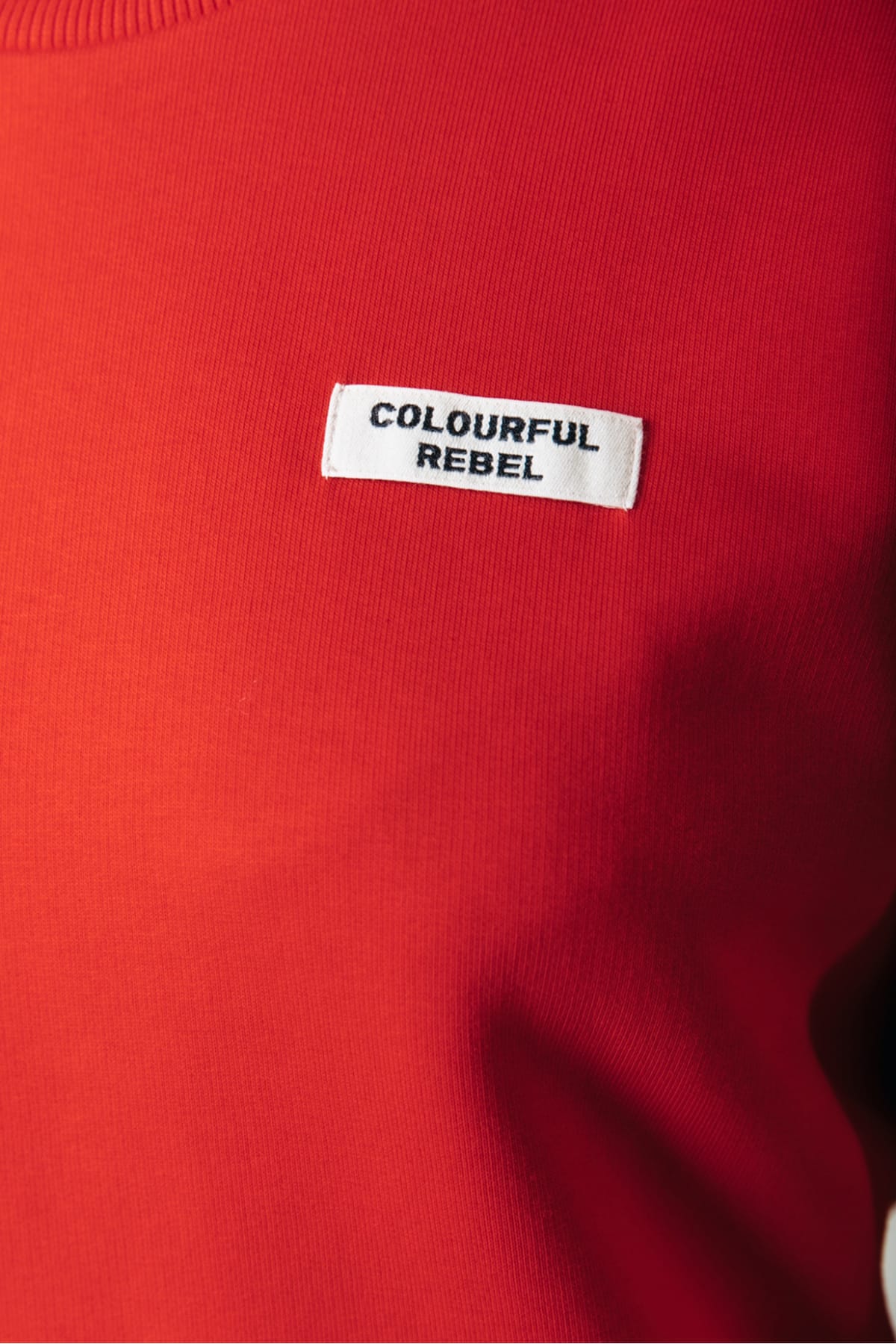 Sweatshirt Uni Label Relaxed Sweat Scarlet Red Sweatshirt Colourful Rebel 